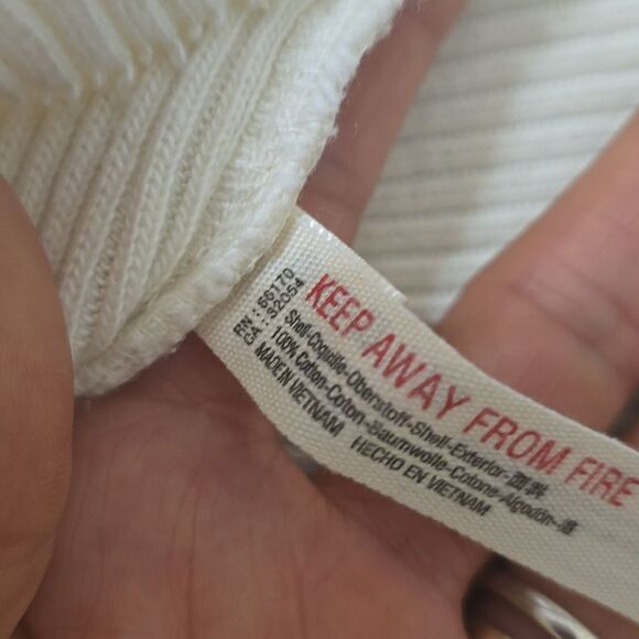 Free People Cream Ribbed Dress size medium - Picture 5 of 6